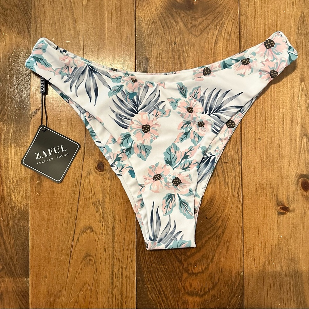 Zaful Pastel Floral Bikini Bottom
